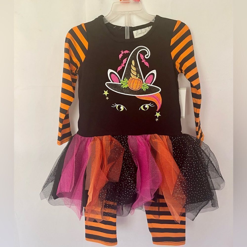 Emily Rose toddler Halloween fall 2‎ pc costume sparkling colorful tulle 1
